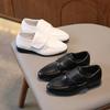 Fashion Girls' Shoes Spring New British Style Kids Leather Shoe Soft Soled Boys Performance Shoes Anti Slip Girls Casual Shoe