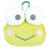 Tees Factory Sanrio Characters Kerokerokeroppi Plush Zipper Mascot with Carabiner, Approx. H103 X W116 X D50mm (excluding Ears) SR-5546676KR