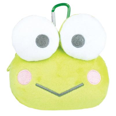 Tees Factory Sanrio Characters Kerokerokeroppi Plush Zipper Mascot with Carabiner, Approx. H103 X W116 X D50mm (excluding Ears) SR-5546676KR