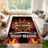 Harley-davidson Personalized Name Floor Rug Office Rug Design for Foyer Kitchen Playrooms Game Room Anti-slip Rug Office home decor Gift for Festivals