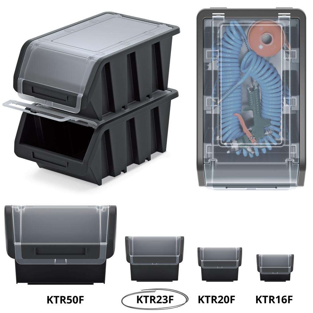 Pojemnik Magazynowy Truck Plus Ktr23F | Czarny