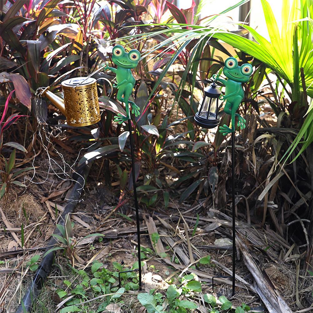 Solar Watering Can Light with Bracket Solar Powered Metal Fairy Lights Solar Garden Lights for Walkway Yard Pathway Patio Table