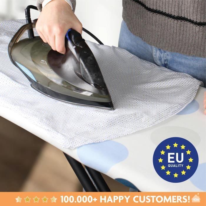 LaundrySpecialist® COMFORT Taille L-XL (T2) Housse De Repassage 100% Coton Avec Doublure En Molleton Épais - Fleurs