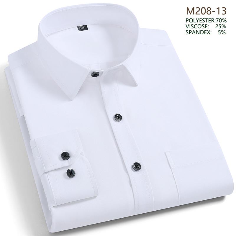 Men's Long Sleeve Shirt Non Ironing Plus Size Plaid Stripes Business Casual Dress Shirt Stylish Office Wear For Elegant Men