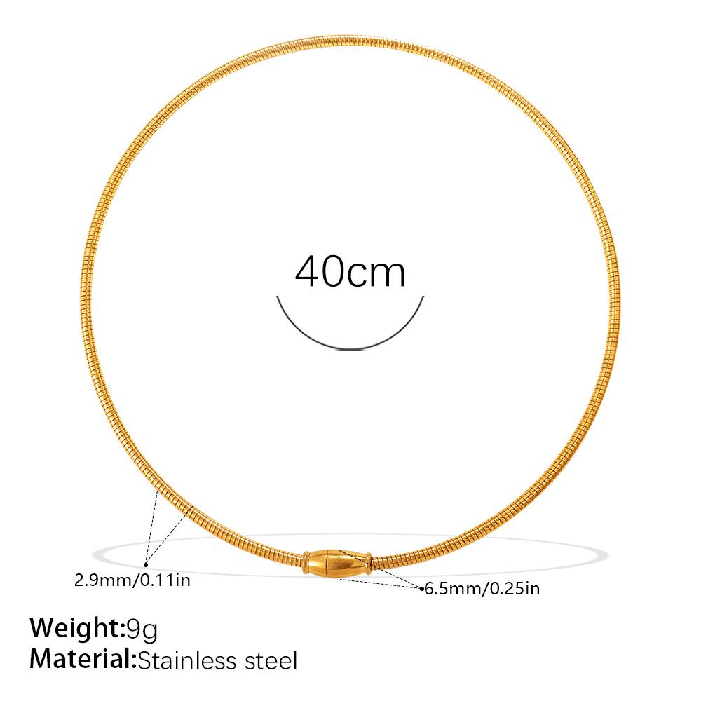 European and American Fashion New Simple Geometric Hollow Necklace Niche Personality Stacked Snake Bone Chain Collarbone Chain 2026