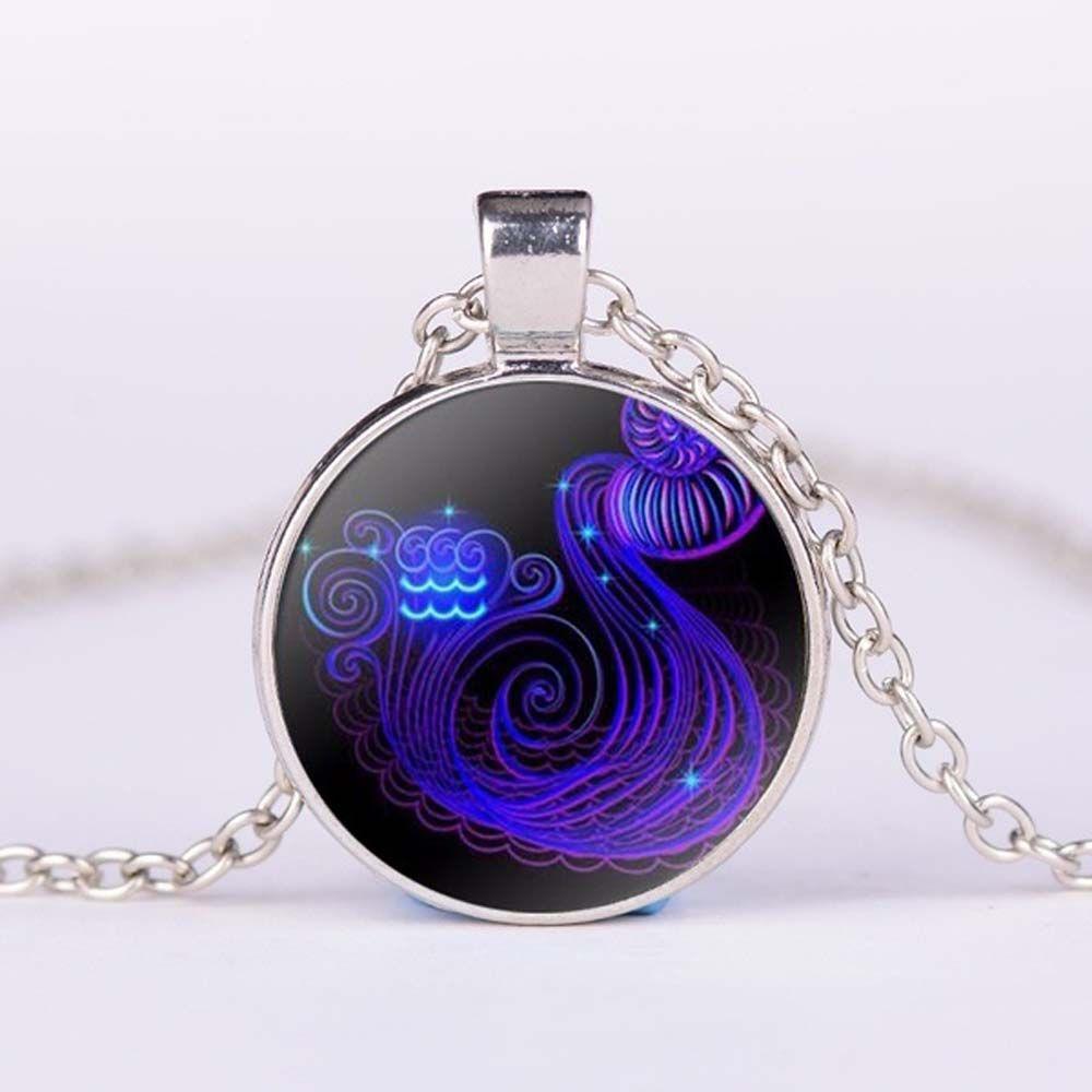 Sagittarius For Women Men Horoscope 12 Constellation Astrology Pendant Decoration Jewelry Necklace