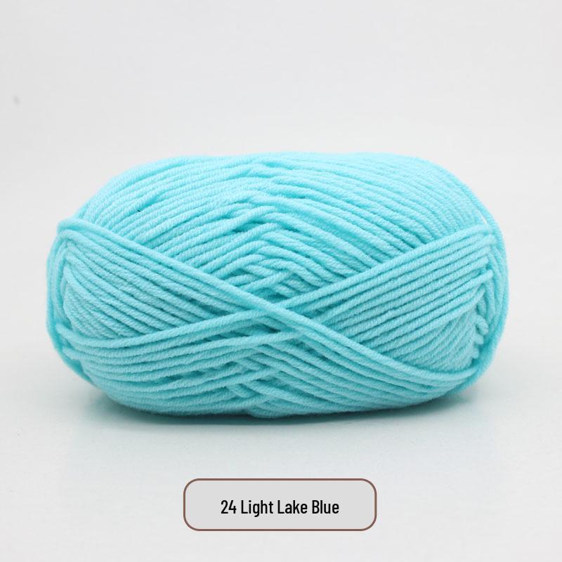 5-Strand Milk Cotton Yarn Scarf & Hand-Knitted Hat Yarn - Baby Soft, Medium Thickness, Free Shipping