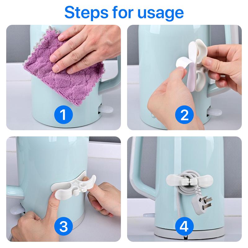 Multifunktionaler Kabelorganisator Küchenaufbewahrung Wickelvorrichtung Haushaltsgeräte Steckerhalter Netzkabel Wickelclip