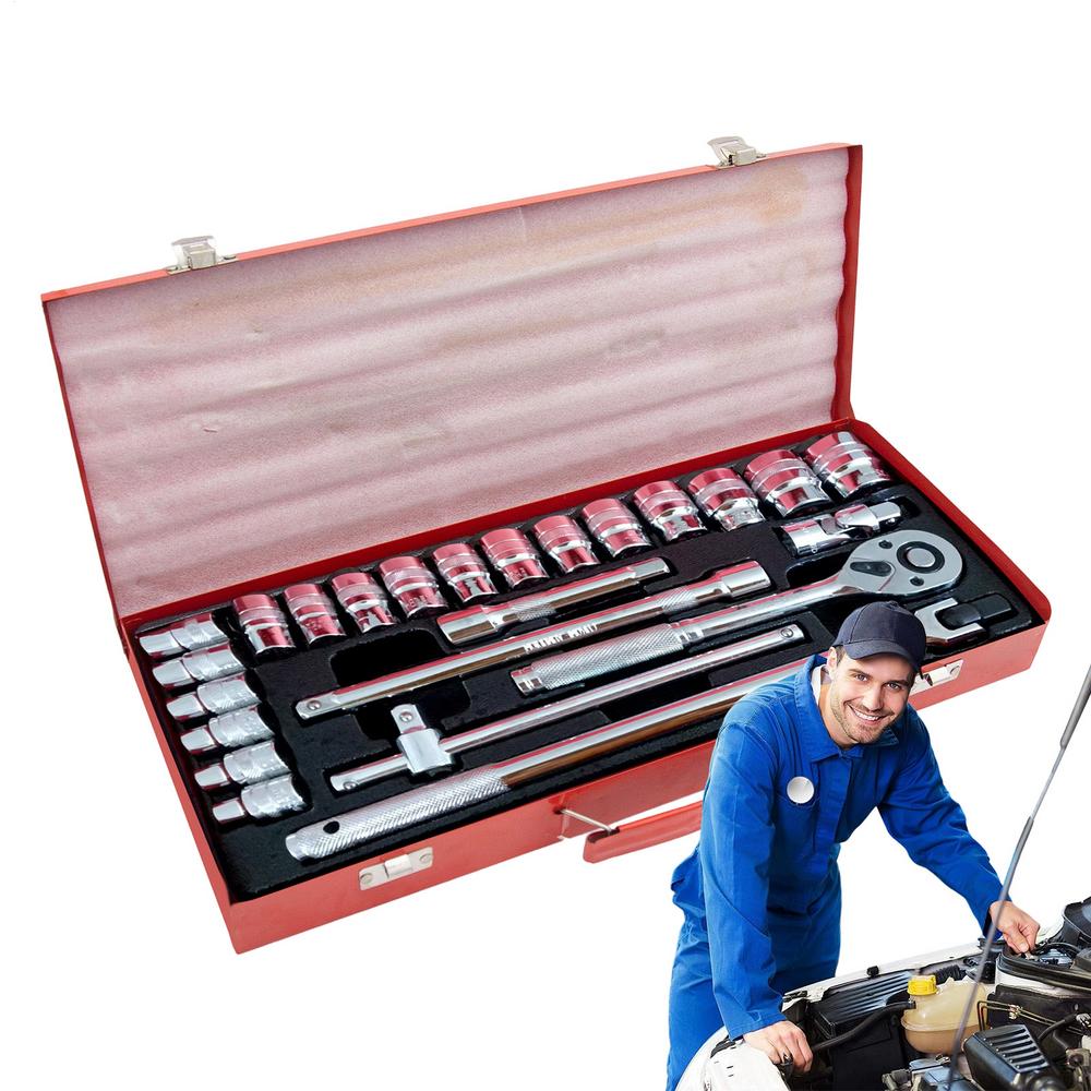 

Car Tool Kit Car Repair Tools 24Piece Professional Wrench Portable Tire Repair Equipment For Motorcycle Truck Bike Boat RV