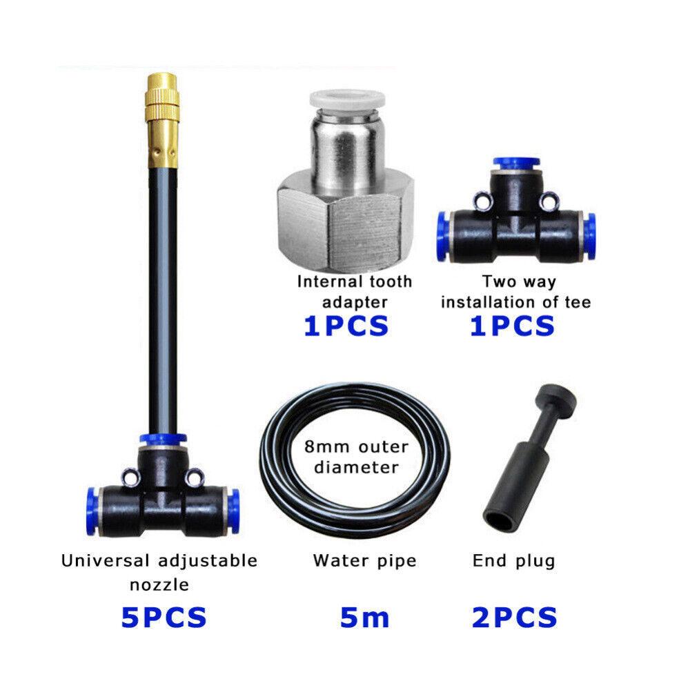 

Adjustable Greenhouse Cooling & Dust Removal Spray Head Set with Quick Connect for Agricultural Irrigation