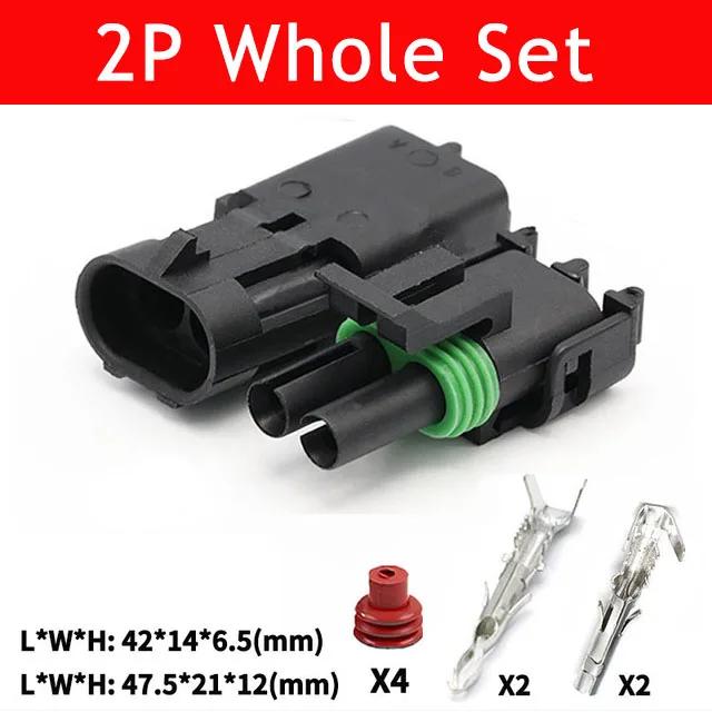 5/20/100 Sets Delphi Automotive Connector 2.5 Series 1 2 3 4 6 Pin GM Electrical Female Male Weather Pack Automobile Socket Plug