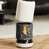 Stilvoller Mülleimer mit Druckdeckel, reibungslos laufender Boden-Mülleimer für Wohnzimmer, Büro, Schreibtisch-Abfalleimer, moderne Dekorationen