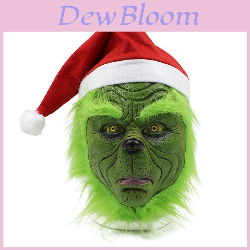 Rascal Grünes Monster Der Grinch Maske Mit Weihnachtsmütze Für Erwachsenen Cosplay Spaß