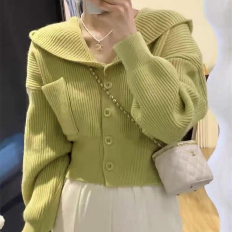 

Gentle soft waxy hooded sweater cardigan pink coat women s autumn and winter short knitted sweater design niche long-sleeved top One Size