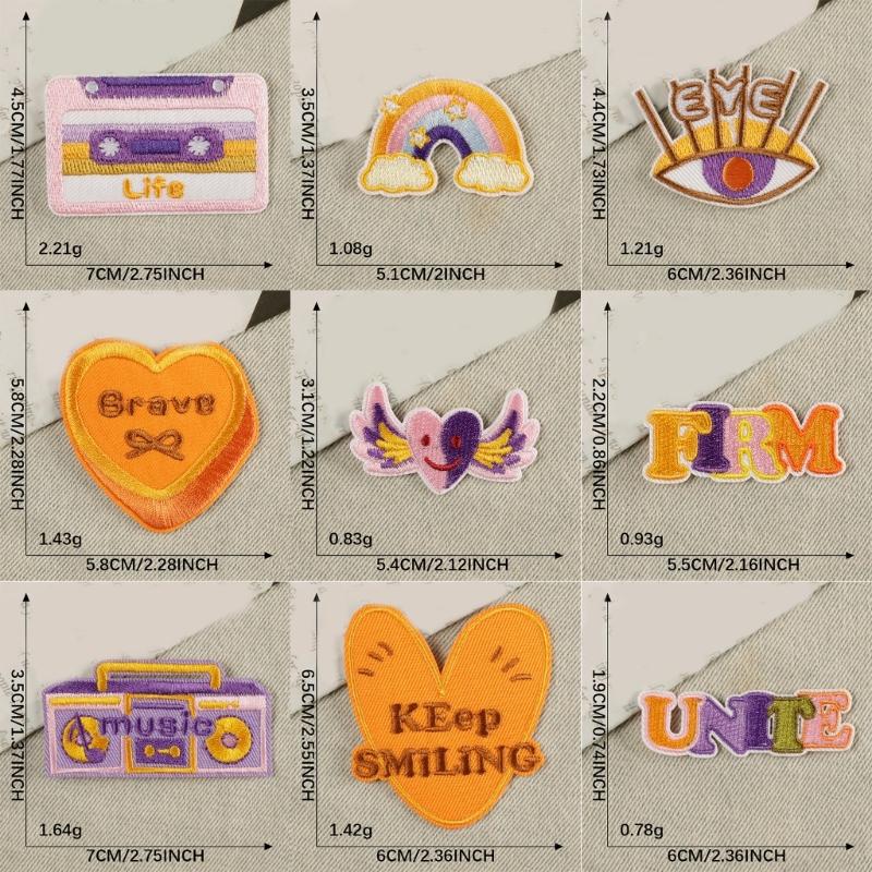 18 Pcs Flower Iron On Patches Applique Patches Roller Skates Repair Patches Speaker Embroidery Patches for Jeans