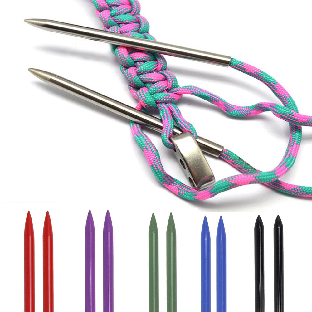 Buy 2Pcs 550 Paracord Fids Lacing Stitching Weaving Needles DIY Bracelet Stainless Steel Needles