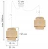 Hanging Lamp, Ceiling Chandelier, Lampshade, Boho Juta