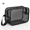 Mesh Wash Strandtasche Männer Frauen tragbare Hand Reise Lagerung Kosmetiktasche schwarz Fitness Bad Tasche Bad Organizer