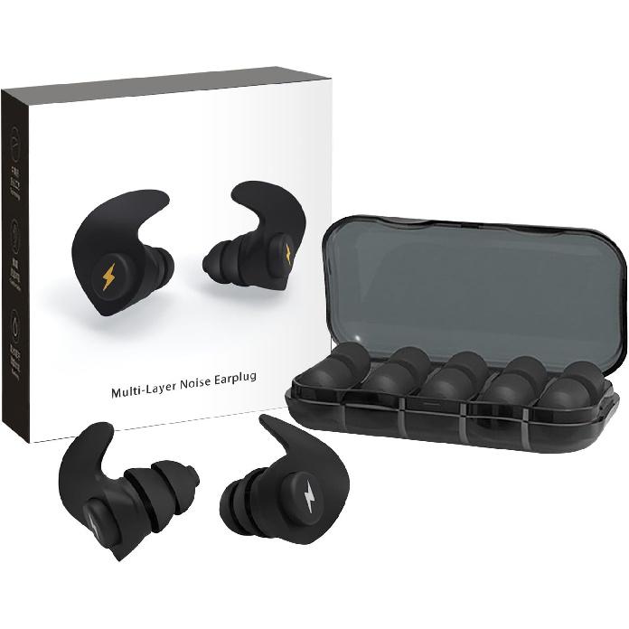 Ear Plugs for Sleeping Noise Cancelling- Ear Plugs for Noise Reduction Reusable Noise Cancelling Earbuds for Sleeping, Snoring, High Noise Levels,