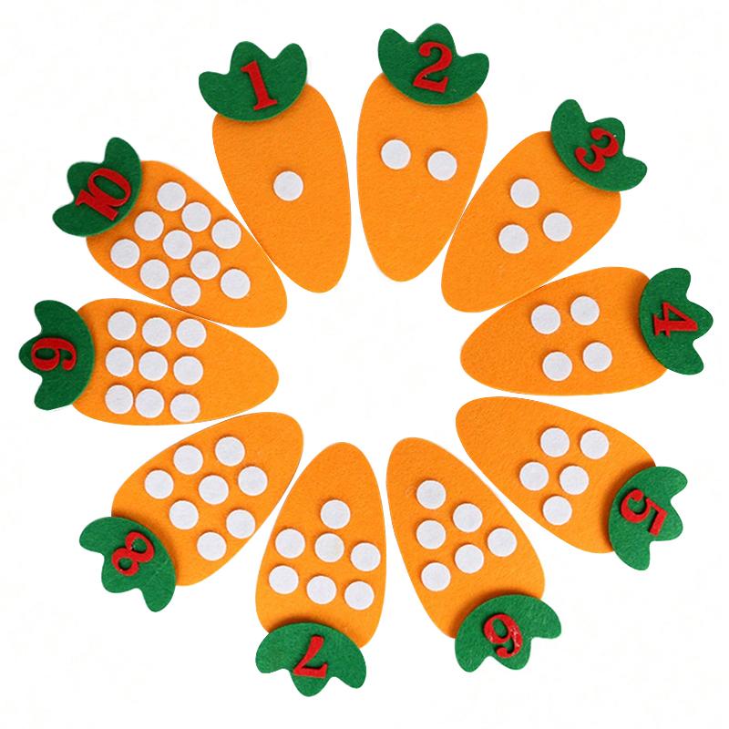 Children Diy Early Education Children Toys Montessori Teaching Aids To Learn Felt Hands-On Math Toy Supplies For Kindergarten