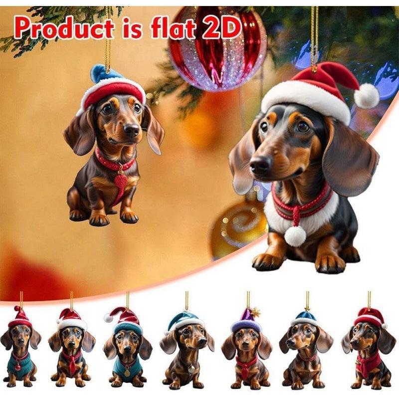 Hanging Pendant Car Xmas Tree Ornament Dog Ornaments Hanging Dog Hanging Pendant For Pet Lovers Christmas Seasonal Display