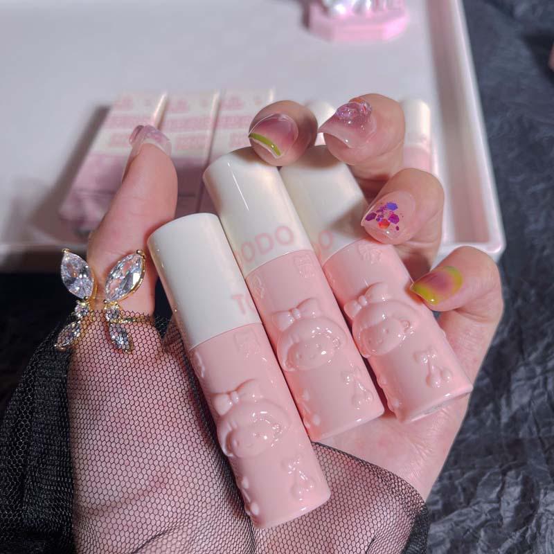 TOOT DODO Cherry Cartoon Mirror Lip Glaze: Sheer, Hydrating, High-Shine Lip Gloss