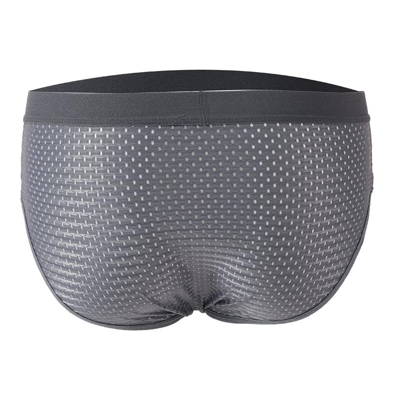 Men's Breifs Panties Boxers Male Hombre Breathable Mesh Ice Silk Men's Intimate Underpants Men Solid Color Underwear