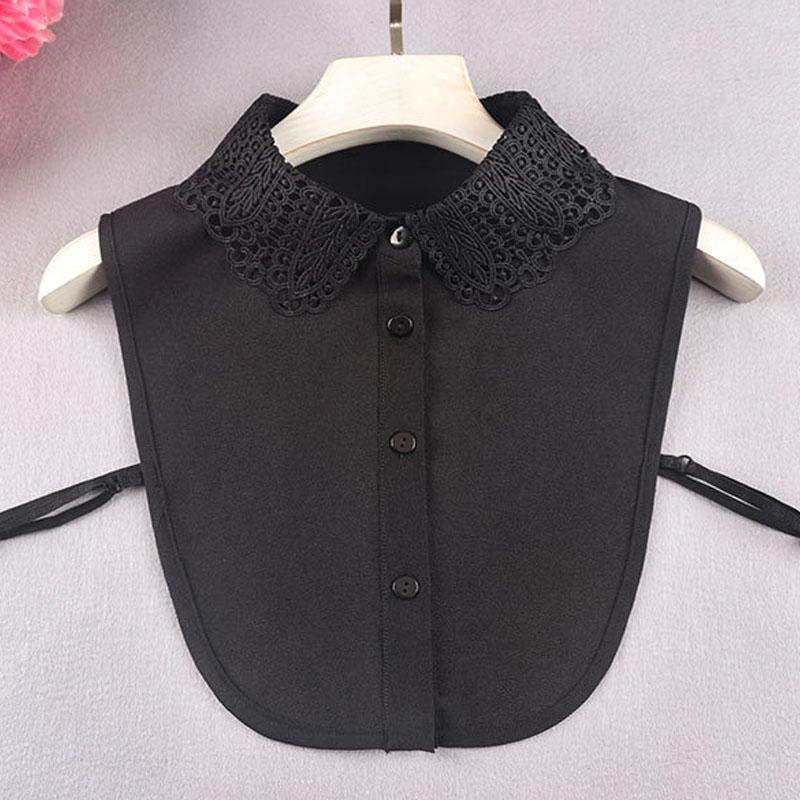 Białe Sztuczne Kołnierzyki Dla Kobiet Krata Klapa Odpinany Kołnierzyk Koszula Koronka Stójka Fałszywy Kołnierzyk Kobieta Zdejmowany Krawat Nep Kraagie