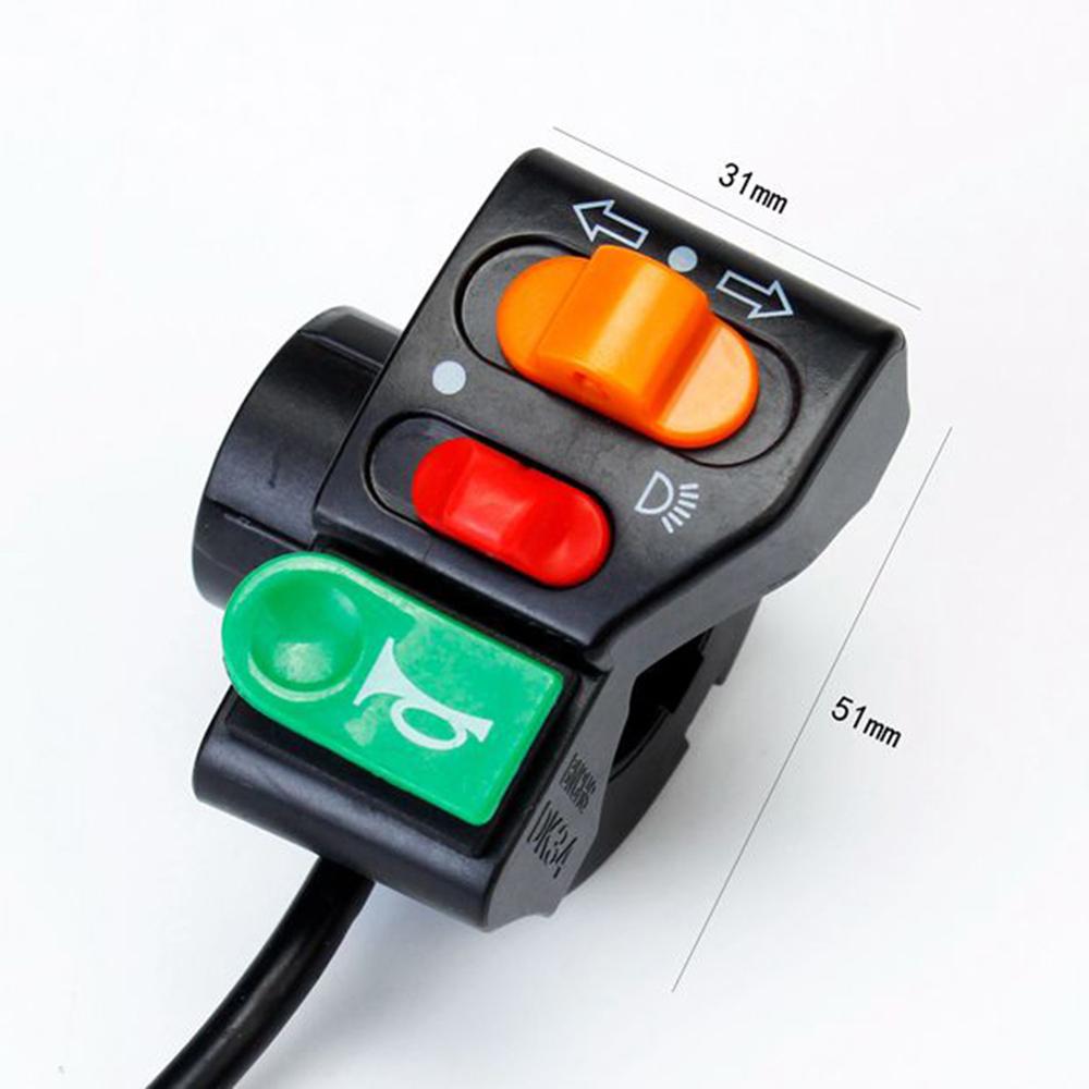 Motorcycle 7/8 Handlebar Horn Turn Signal Head Light Beam Kill Switch