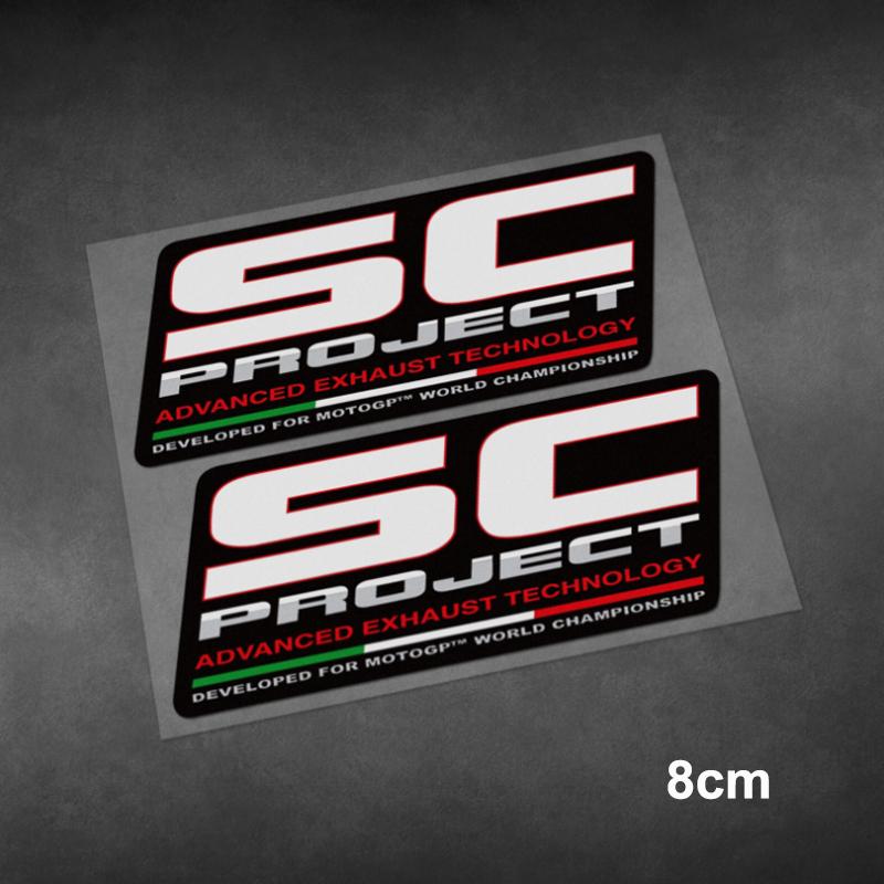

SC Exhaust Pipe Modification Brand Stickers Motogp Motorcycle Car Sponsor Decals Waterproof Reflective Pegatinas Vinyl Material