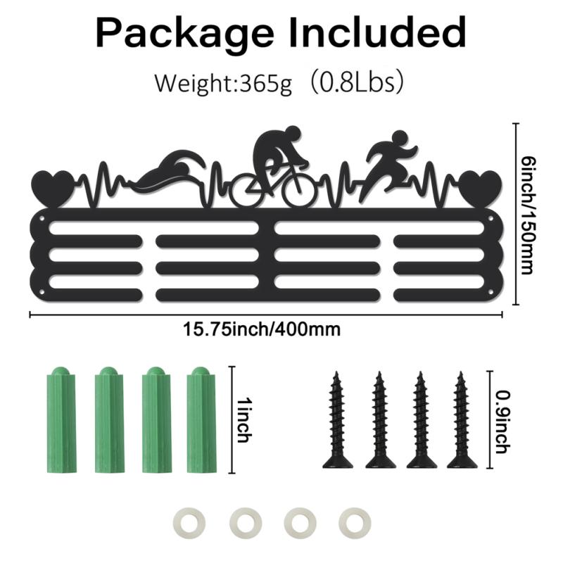 

1 шт. Подставка для медалей для бега, Дисплей для медалей Park Run, Спортивная подставка для медалей на 60+ медалей, Настенный держатель для лент, Подставка-вешалка