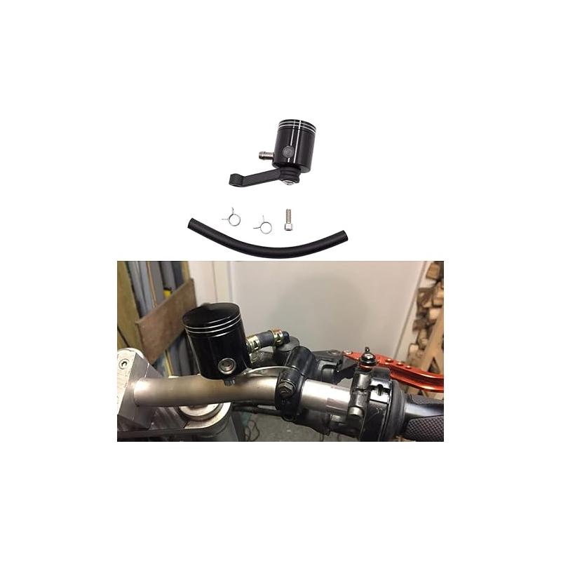 Universal Motorcycle Aluminum Brake Fluid Reservoir Brake Clutch Pump Reservoir Master Cylinder Fluid Oil Reservoir Cup