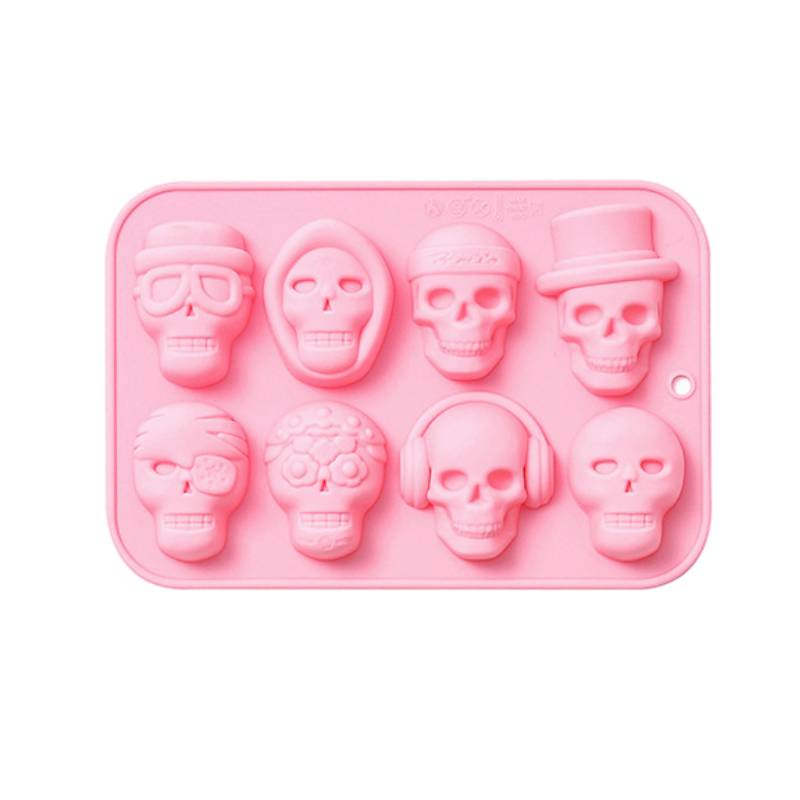 Skeleton Silicone Skull Mold  Ice Cubes Festival Biscuit Chocolate Baking Cake