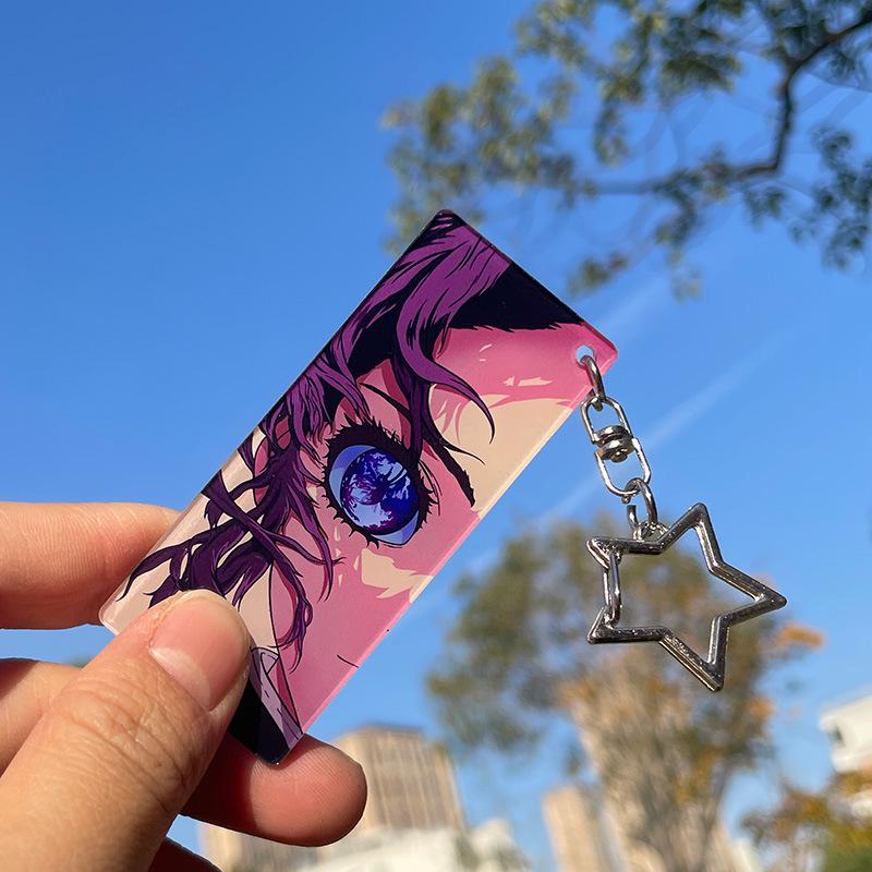 Demon Slayer Glowing Eyes Acrylic Keychain - Cartoon Pendant Gift
