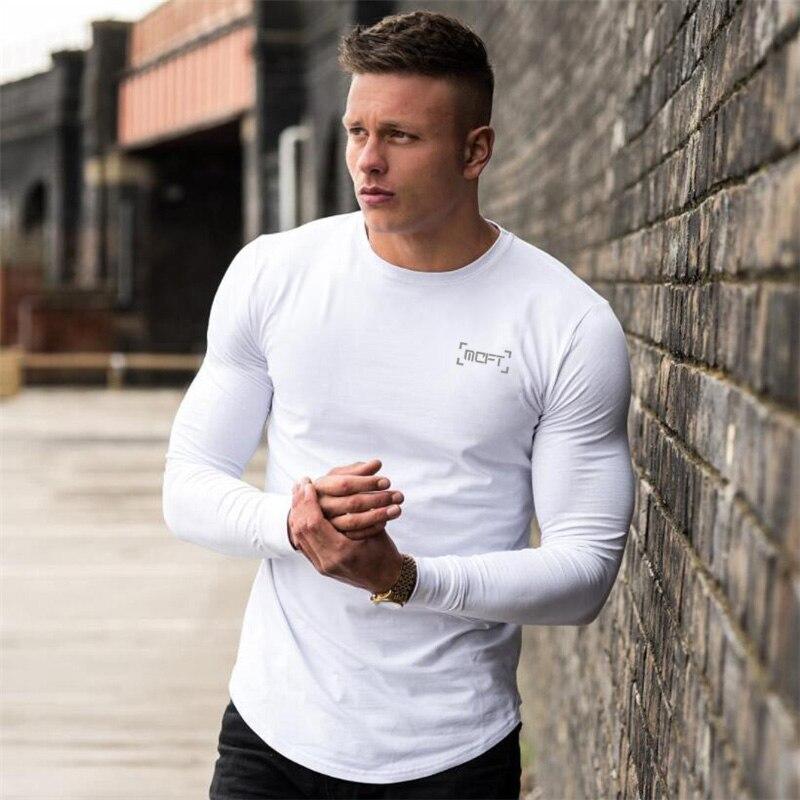 Muscleguys Men's Running Training Cotton Tops Elastic Comfortable Sports Fitness T-shirt