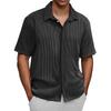 Men's Vintage Button Down Bowling Shirts Short Sleeve Summer Beach Shirt