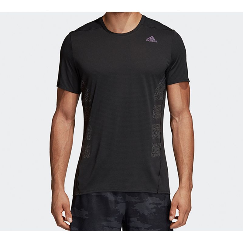 adidas Męska koszulka z krótkim rękawem do biegania Czarna CG1130