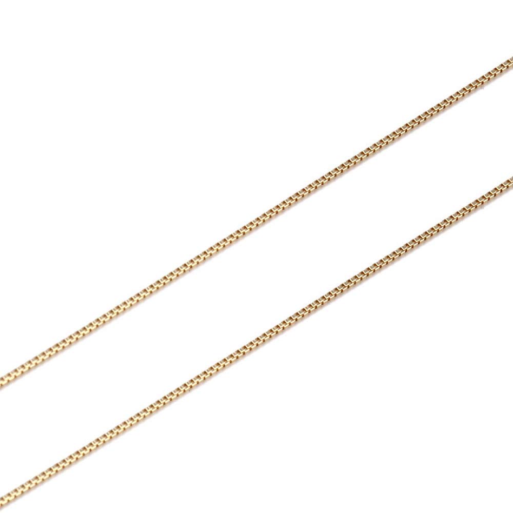 Goods K18 Necklace Venetian Chain Width 50cm Free Adjuster 18K 18K [Happy Shop] 0.6mm