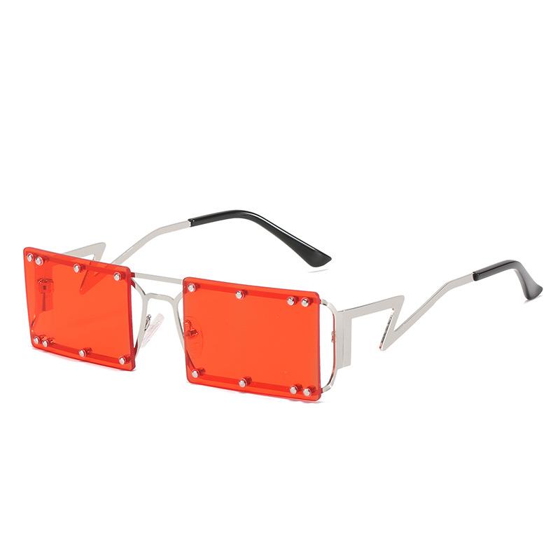 Square Sunglasses, Personalized Glasses Of The Same Style, Multi-Rivet Square Sunglasses For Women