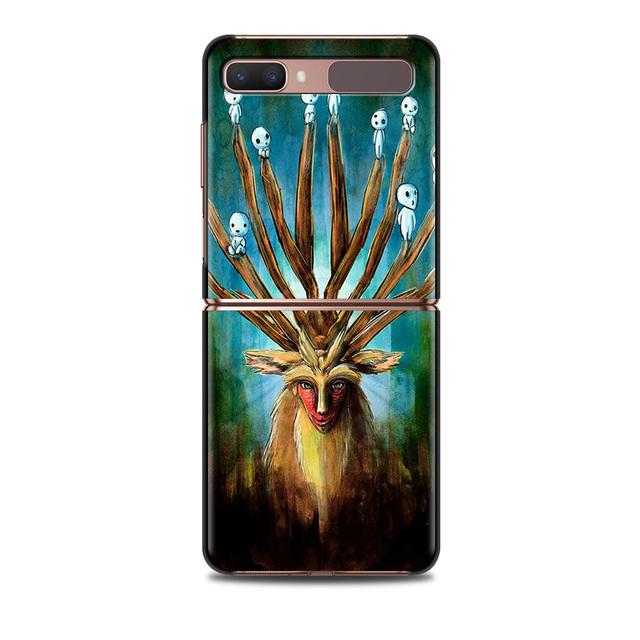 Studio Ghibli Spirited Totoro pouzdro na smartphone pro Samsung Galaxy Z Flip 3 5g zadní pouzdro na počítač Hard Capa Shell Hard Cover Fundas