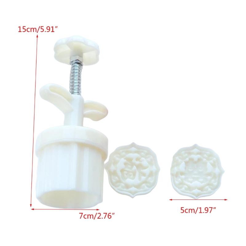 50g Plastic Mooncake Stamps DIY Mooncake Moulds Chinese Characters Shaped Hand-Making DIY Mooncake Moulds for Festival