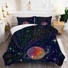 Galaxy Comforter Sets, 3D Outer Space Themed Bedding, All-Season Quilted Duvet, for Children Boy Girl Teen Kids with Pillow Sham