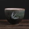 Handmade Stoneware Kiln Turned Into Retro Tea Cup Personal Host Scent Ruihe Chengxiang Crane Single Teaware Kitchen Dining Bar