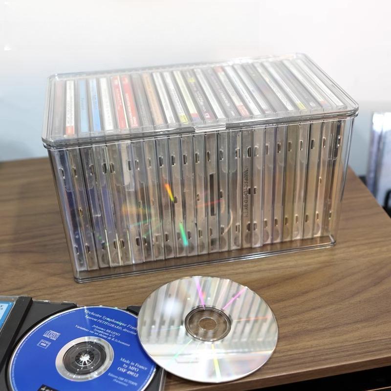 Pyłoszczelne pudełko akrylowe z pokrywką Pudełko do przechowywania płyt CD Płyty CD PS4 PS5 Organizator na kartridże do gier Switch Przezroczyste pudełko do przechowywania