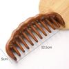 Pettine Largo in Sandalo Naturale, Spazzola Districante per Capelli da Donna, Massaggiatore Scalp Antistatico, Strumento in Legno per la Cura dei Capelli