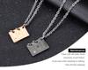 Eternal Love Pair Necklace Popular Brand Pink Gold 18K Genuine Pendant Stainless Steel Love Engraved Love Story [Rockyu] Women's