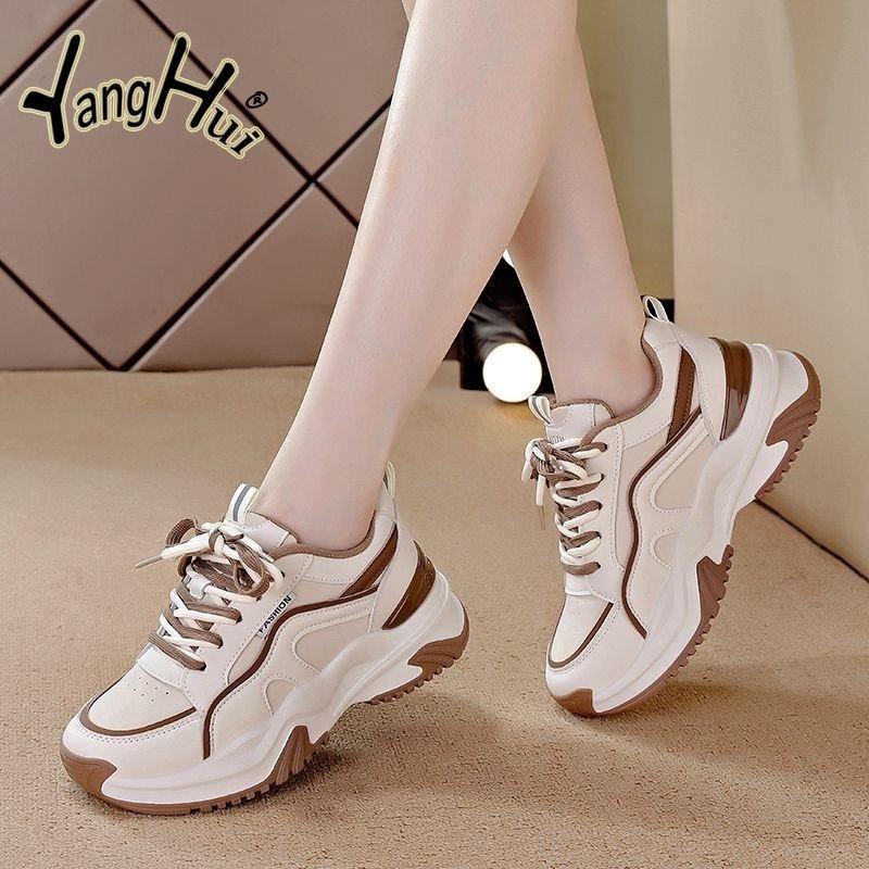 Women's Shoes Platform Mixed Colors All-match Casual Comfortable Breathable Sneakers Women Wear-resistant 2024 New Fashion
