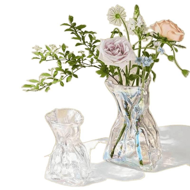 Elegant Glass Vase for Living Room: Luxury Ornament for Lucky Bamboo & Floral Arrangements