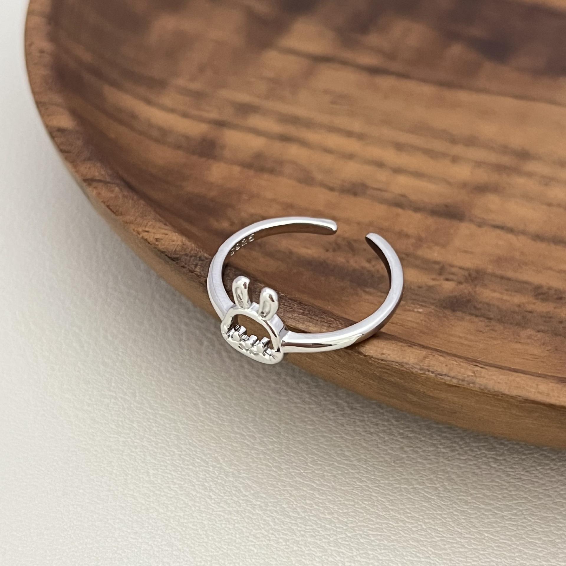 3D Rabbit Zodiac Open Ring - Women s Cute Japanese/Korean Style Adjustable Open Ring