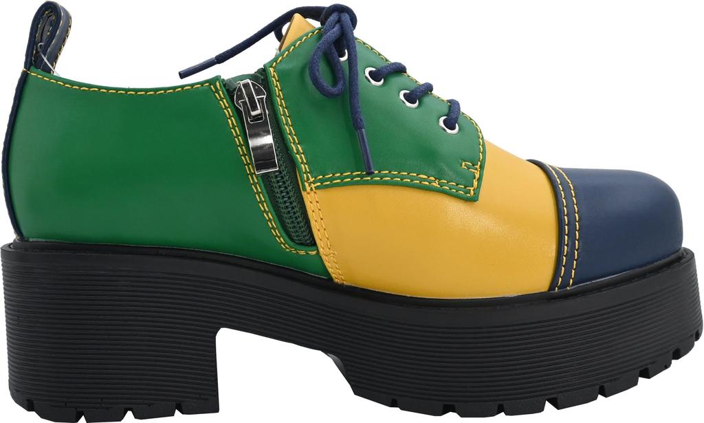 Yosuke Platform Shoes 6310007 Women's Navy Blue Combination Sizes 22.0cm-22.5cm